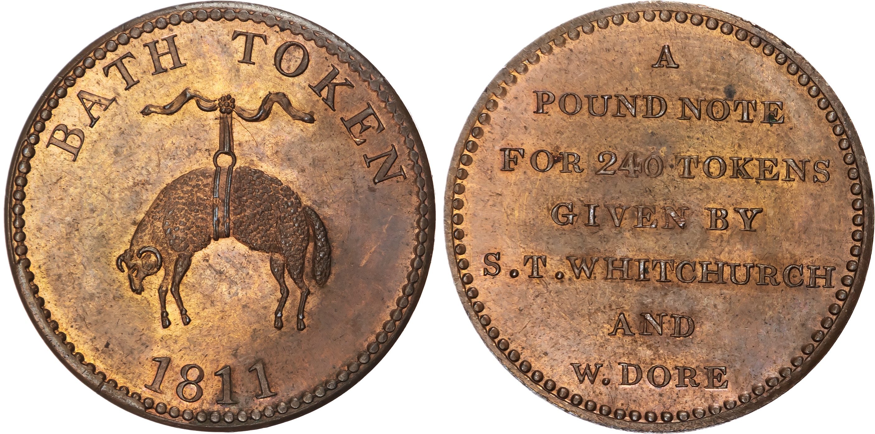 BATH , Som. Another, but different spacing of obv. and plain edge. 34.5mm/17.46gm. (W 25; D 73). Uncirculated …
