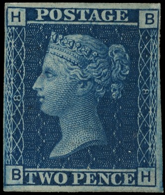 Great Britain 1858-76 2d blue Plate 8 imp SG 45var Spec G2