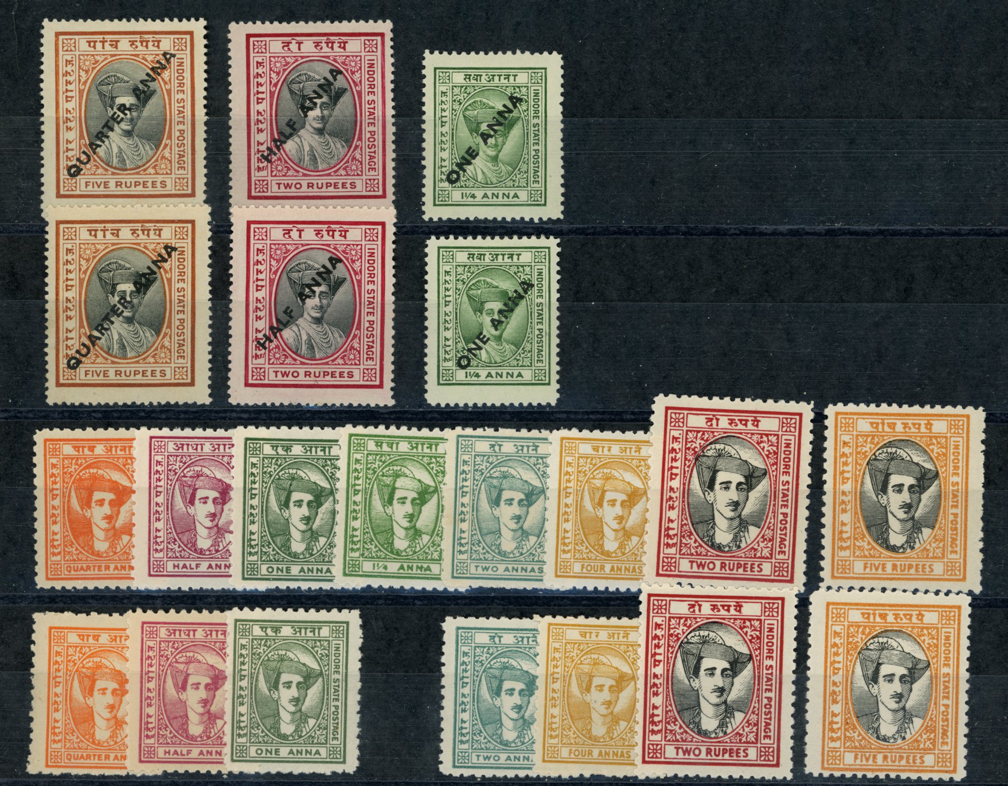 1940 surcharge set of three and 1940-6 set...
