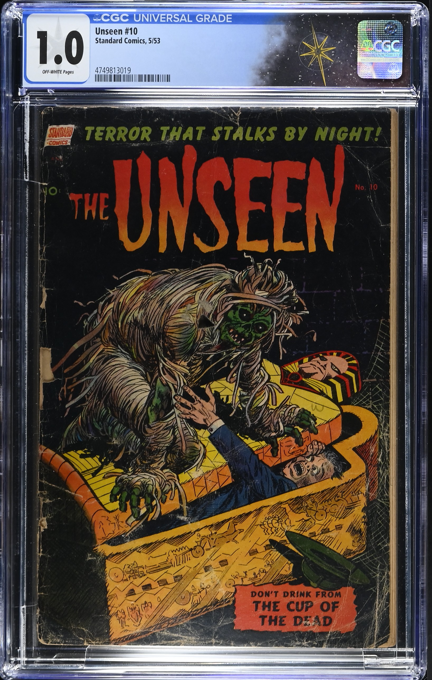 Unseen #10 CGC 1.0 Cover by Jack Katz (Standard Comics, 1953) Off-White Pages