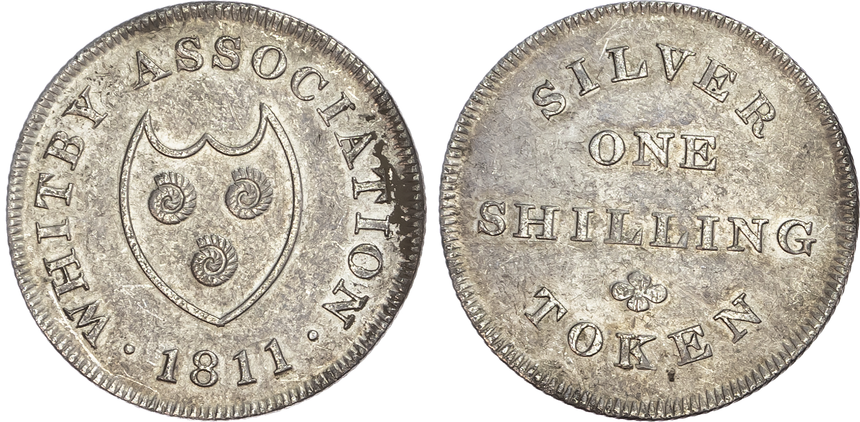 Yorkshire, Whitby. Association, silver shilling, 1811.