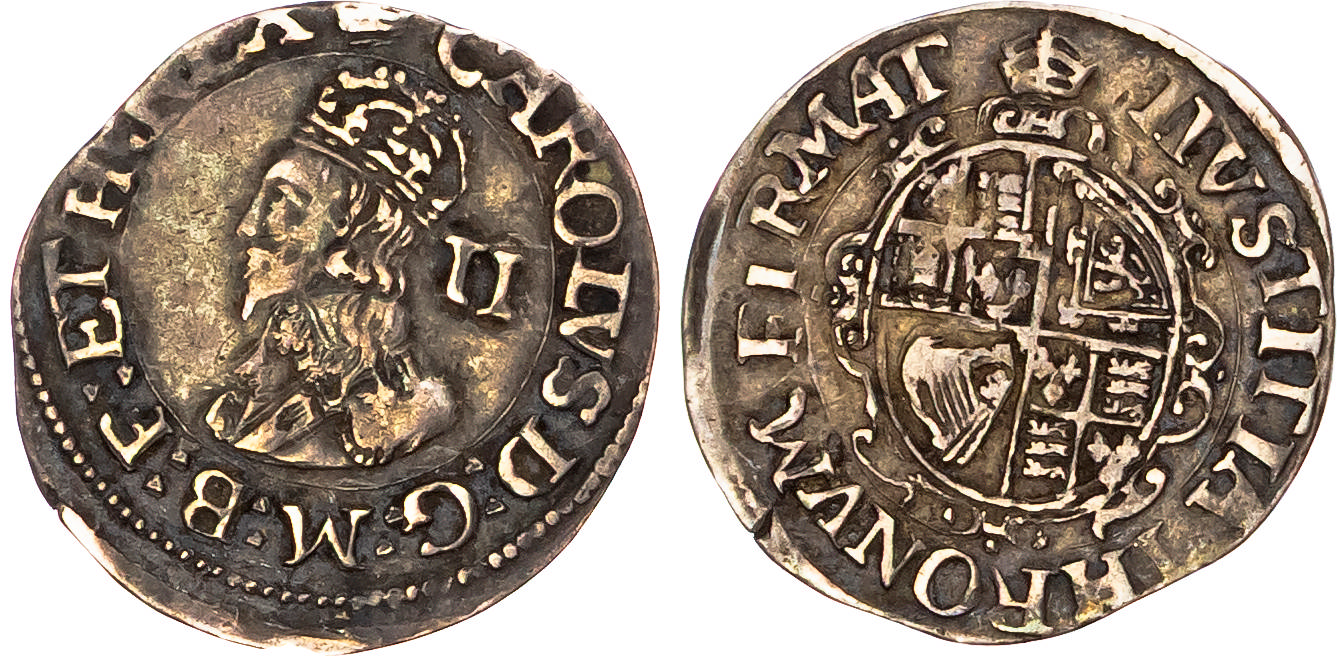 Charles I (1625-1649), AR Halfgroat, Group D, type 3a1, Tower mint (under King), mm. crown (1635-6).
