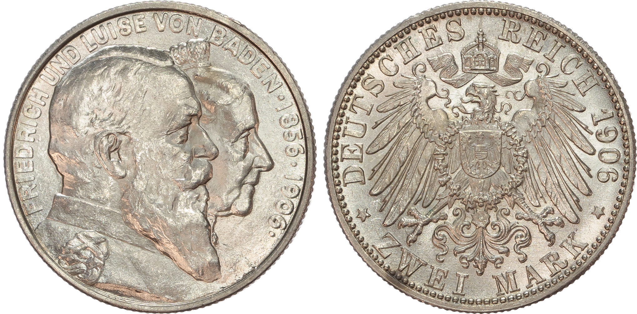 Germany, Baden, Frederick I (1858-1907), silver 2 Marks (5).
