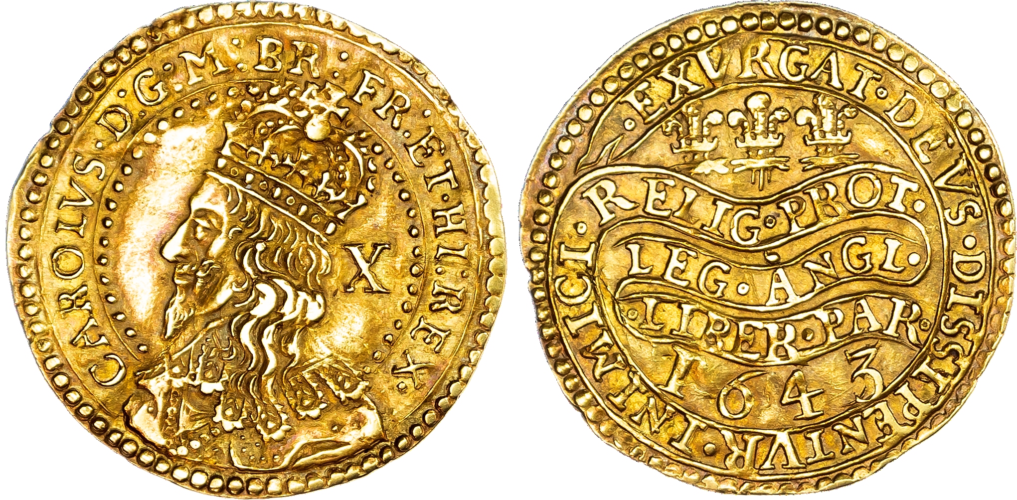 Charles I (1625-1649), Civil War Issues, Oxford, 'Declaration' Half-Unite, 1643.