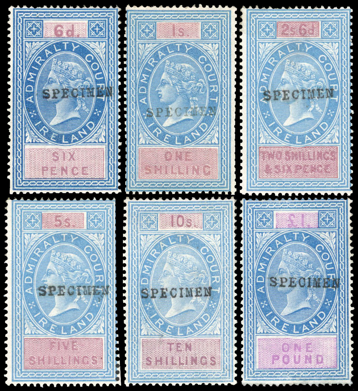 GB IRELAND Admiralty Court Mint set opt Specimen Type 9