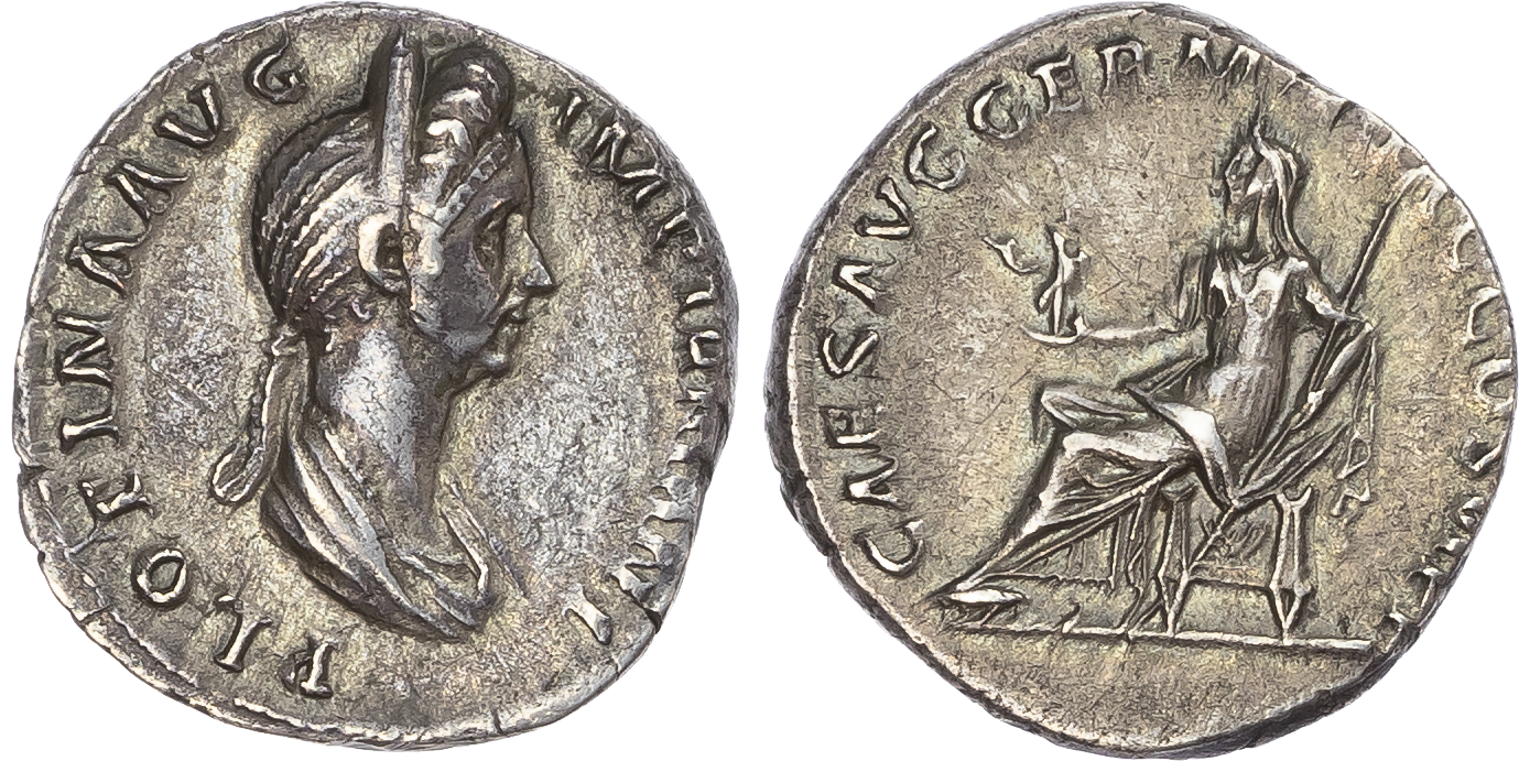 Plotina (Wife of Trajan) AR Denarius, Rome, AD 112-114, 3.52g. 