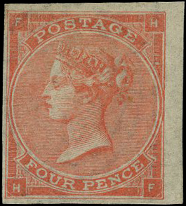 1863 4d pale red Pl.4.