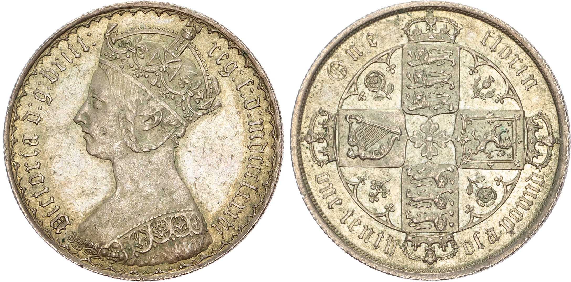 Victoria (1837-1901), 'Gothic' Florin, MDCCCLXXXVI [1886]