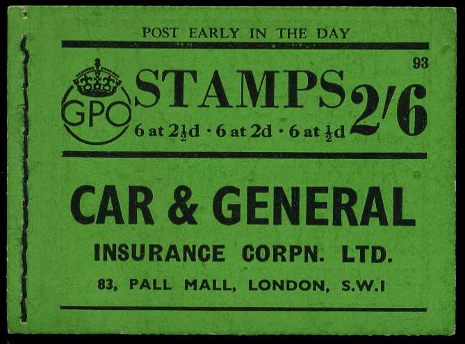1942 (February) 2/6d booklet (#93), perfs good...