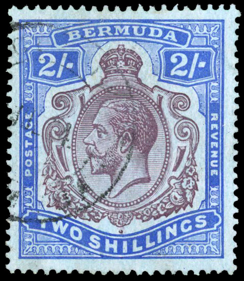 Bermuda SG 51bx 1918-22 2s wmk MCA error Watermark Reversed used