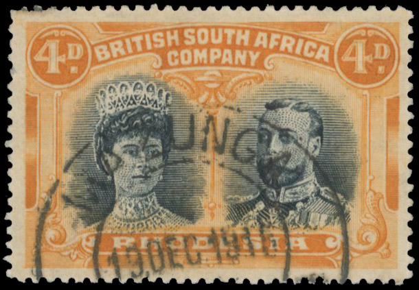 MAZUNGA DC 19 DEC 1916 on 4d RSC E, position 42