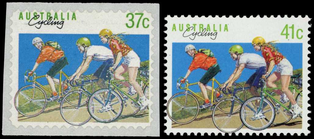 1990 Sports 37ct 'Cycling' Roll Stamp...
