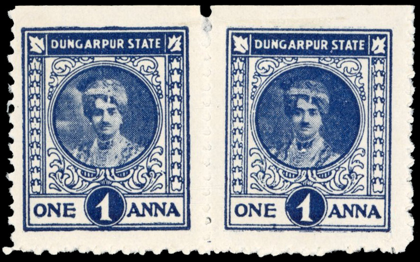I.F.S Dungarpur SG 11a mint pair