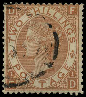 1880 2s brown (Plate 1), a few short perfs...