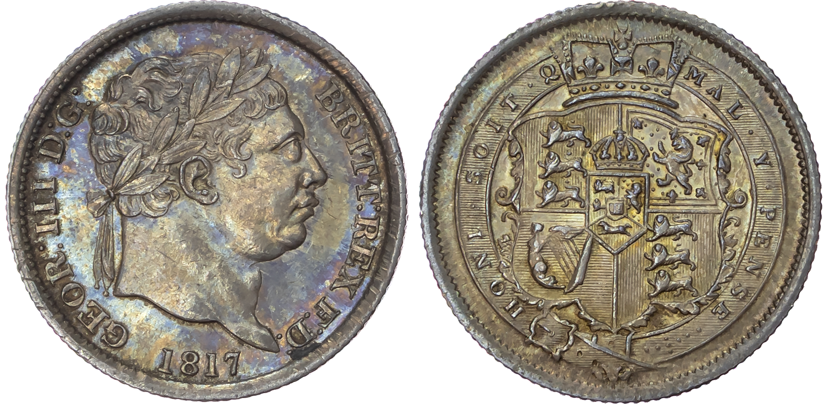George III (1760-1820), New Coinage (1816-1820), AR Shilling, 1817.
