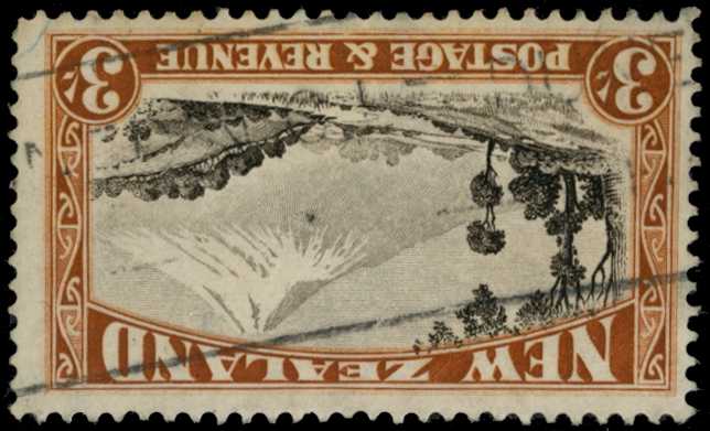 1935 3/- chocolate and yellow-brown...