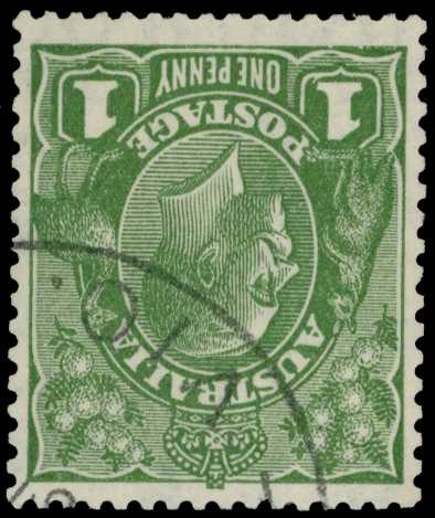 Multiple Watermark: 1926-30 1d sage-green Die...