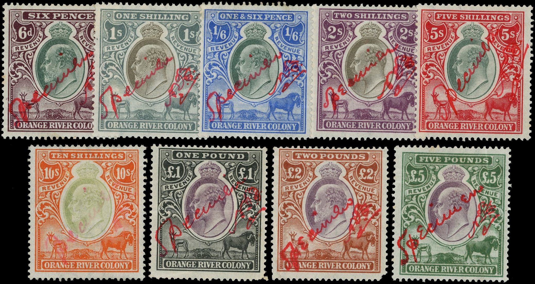 Orange River Colony Local Presentation Specimen Set 