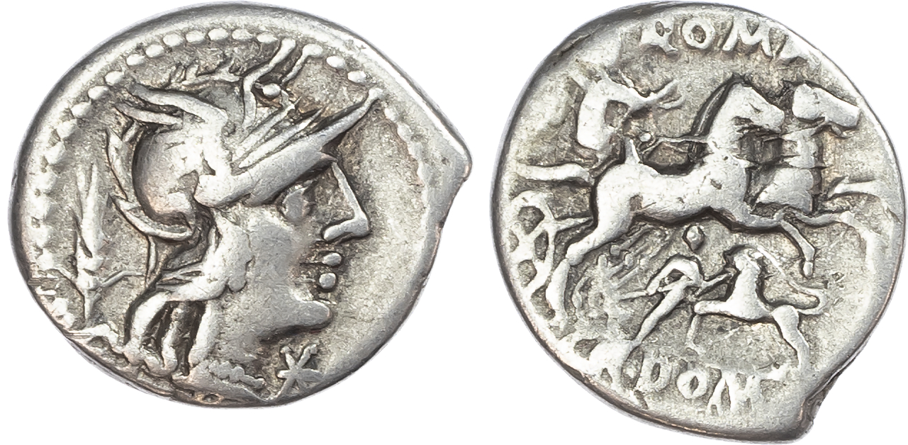 Cn. Domitius Ahenobarbus (128 BC) AR Denarius, Rome, 3.70g.