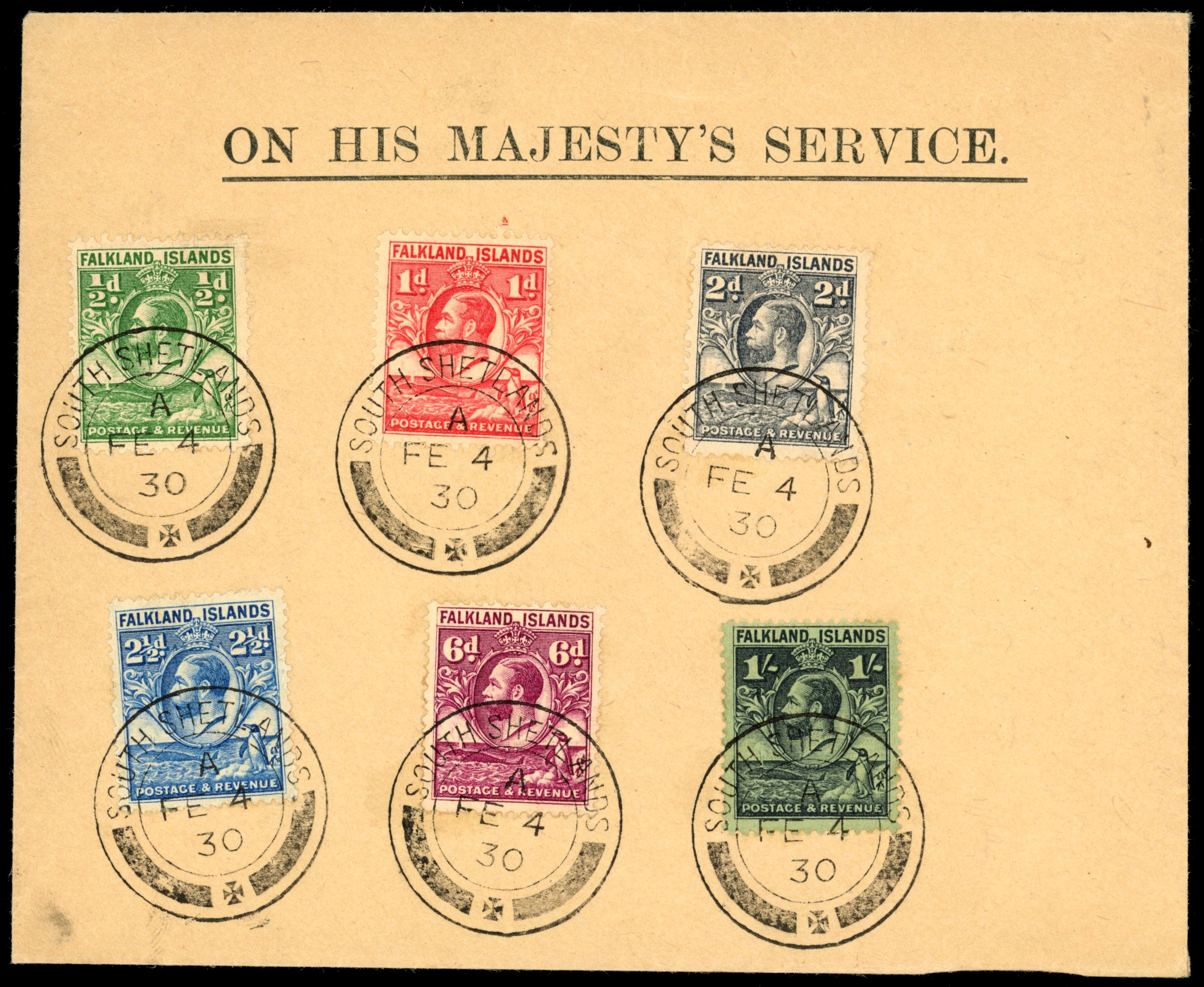 Falkland Islands Dependencies SG Z149-154 1930 South Shetlands cover