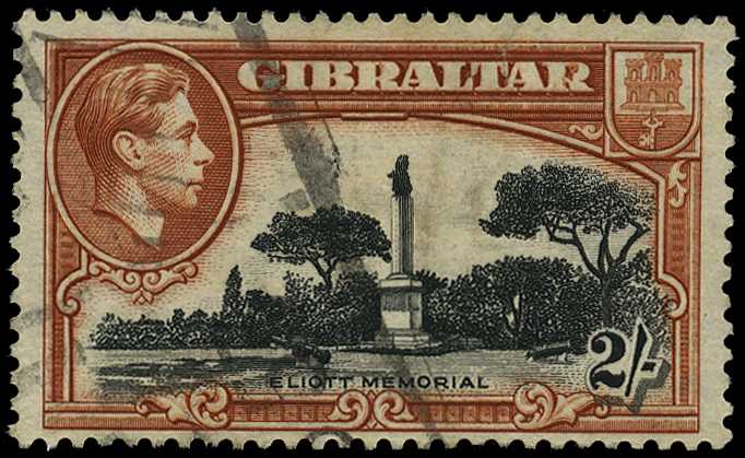 1951 printing of the 2/- with R9/4 broken...