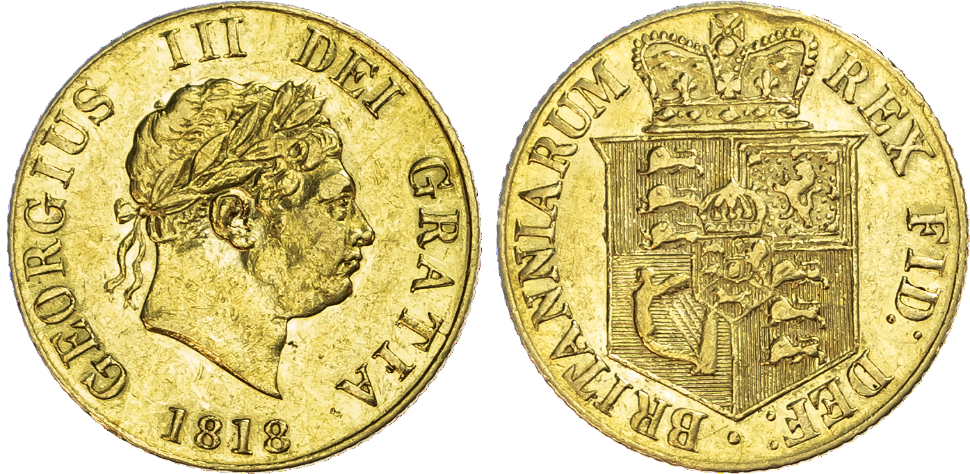 George III (1760-1820), Half Sovereign, 1818.