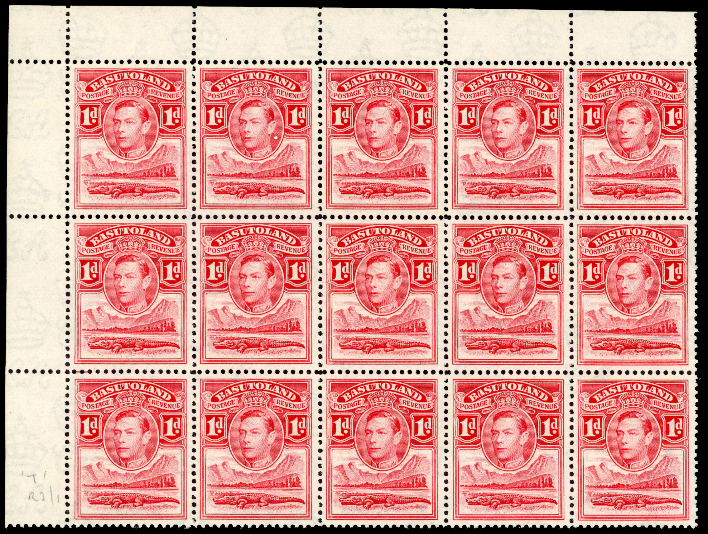 Basutoland SG 19a blocks mint