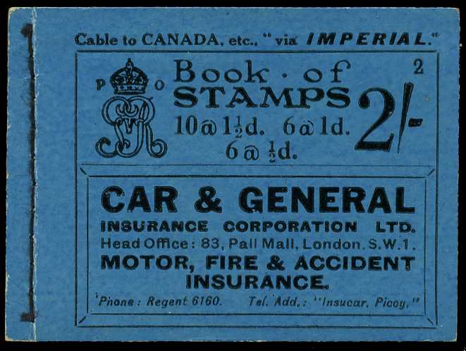 1924 (February) 2/- booklet (#2), perfs...