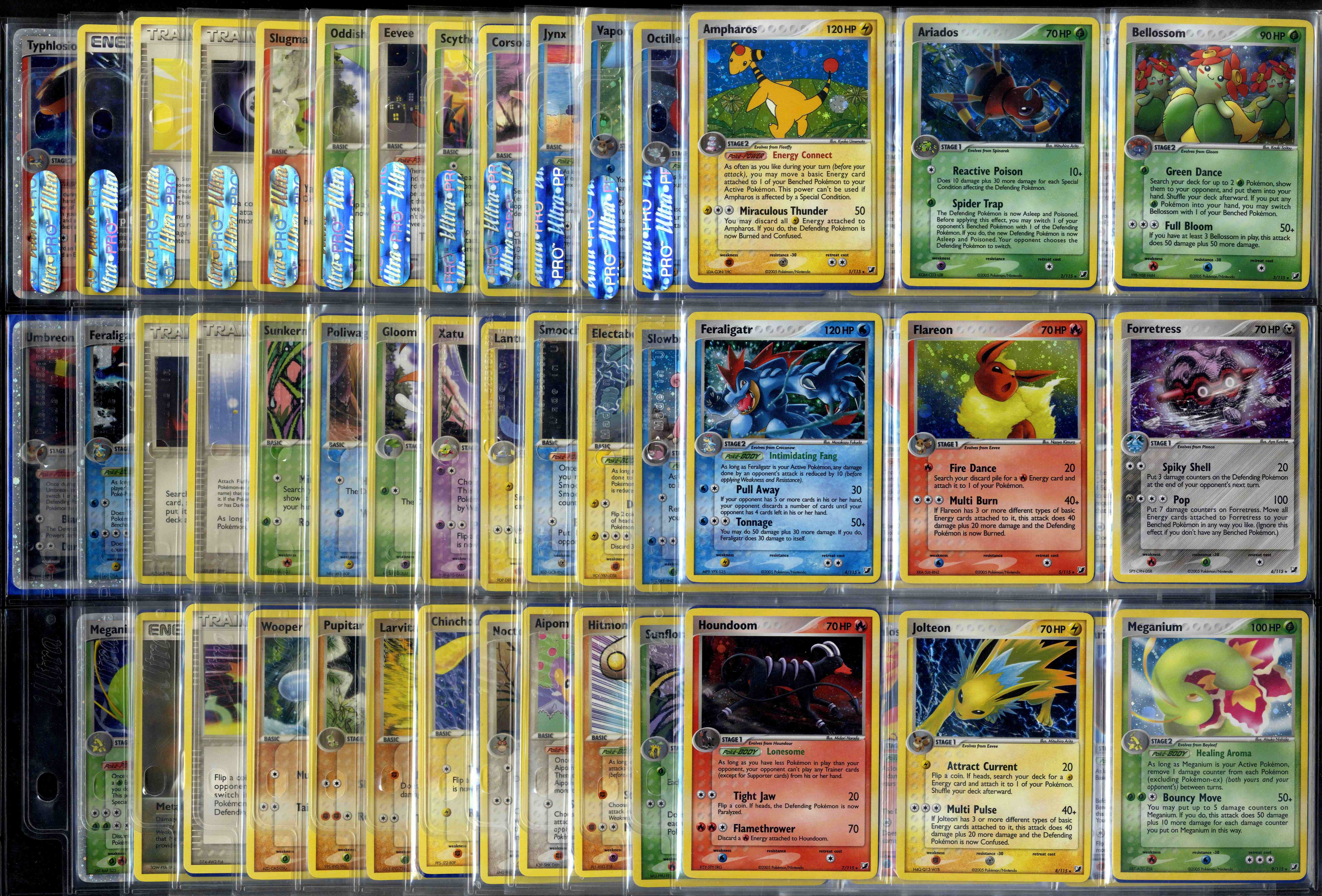 Near Complete EX Unseen Forces Set  - NO Gold Stars - NO Unown Subset -  113/117