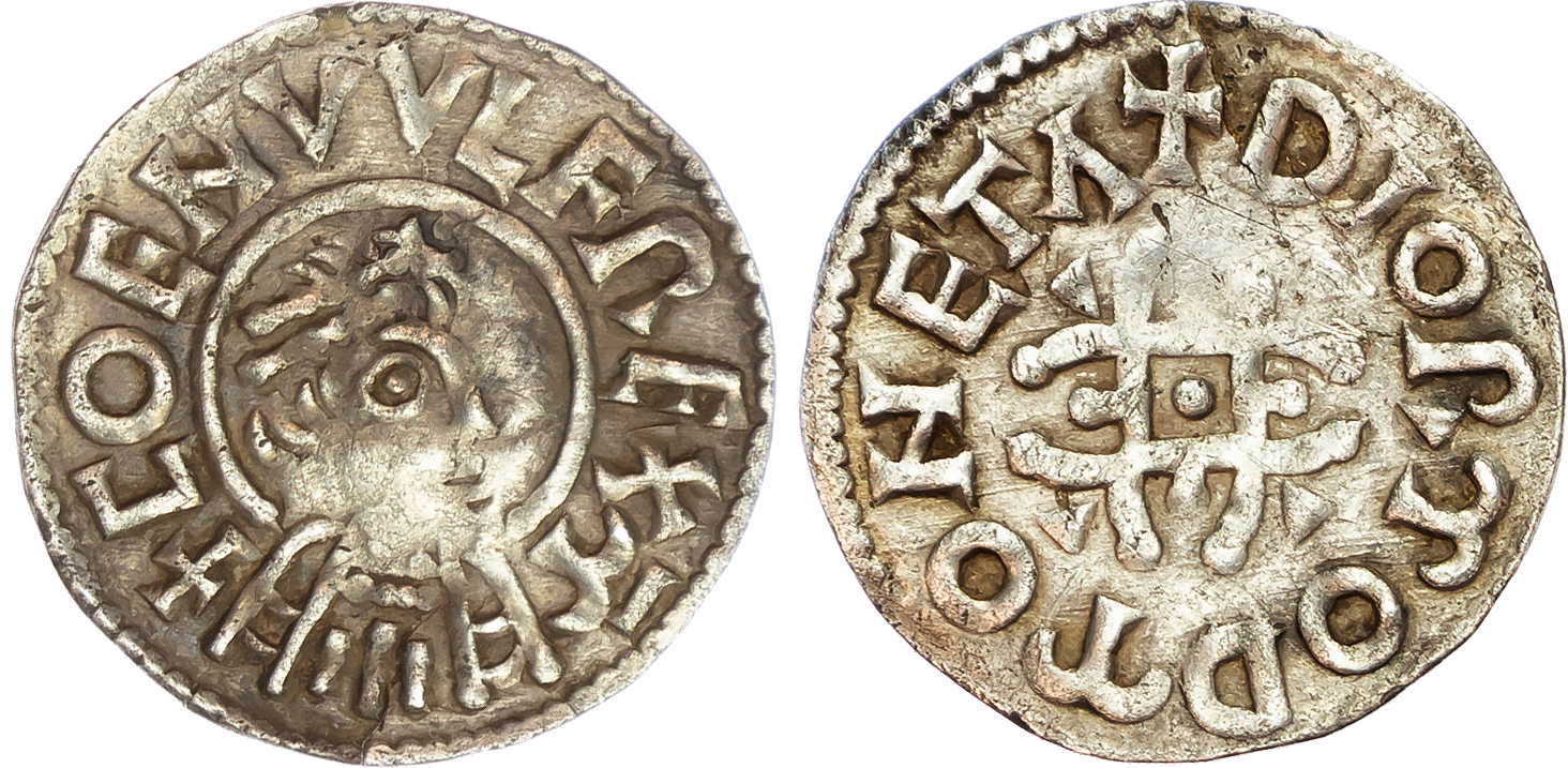Kings of Mercia, Coenwulf (796-821), AR Penny, Group III and IV, Portrait type, Canterbury