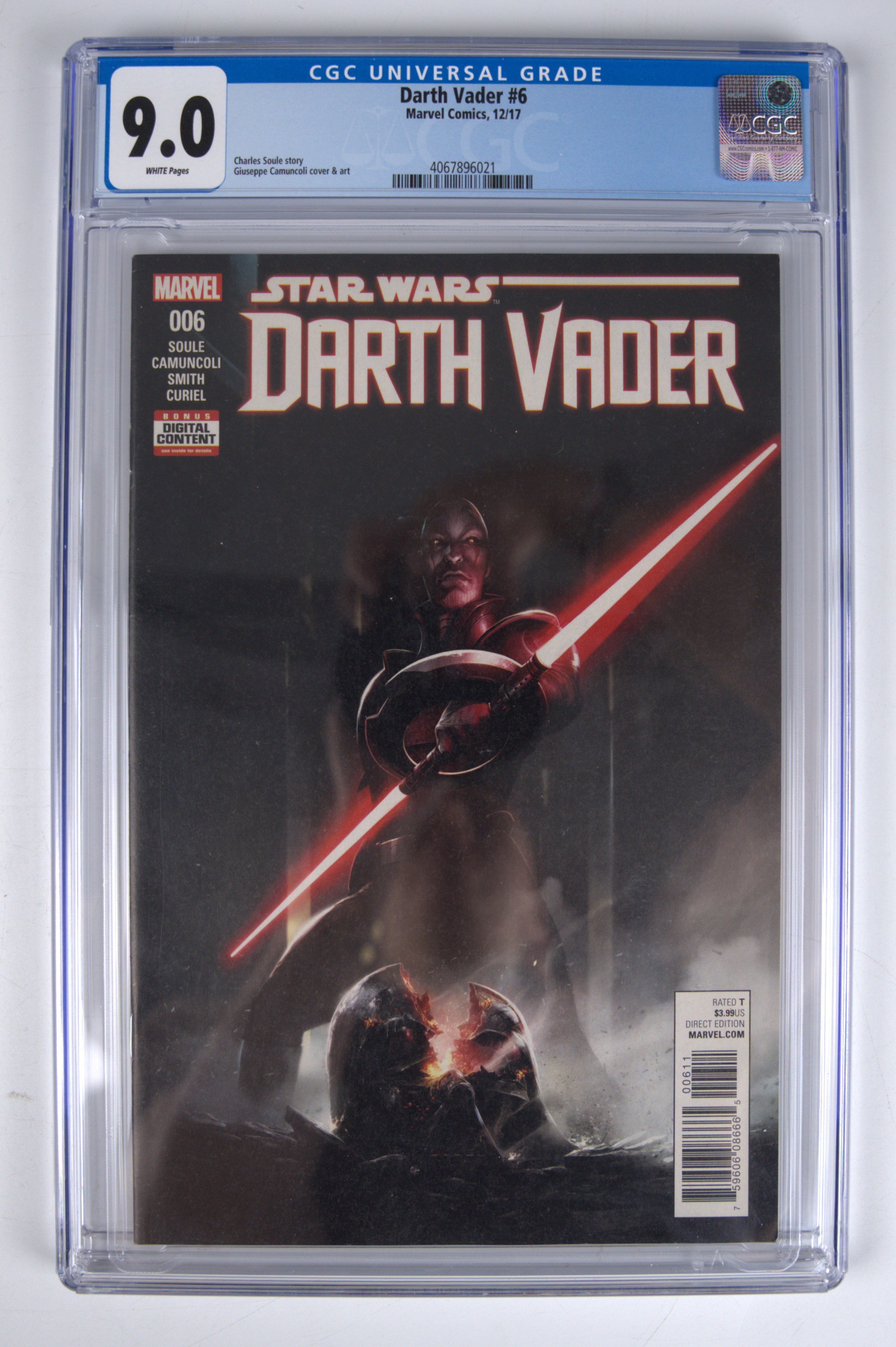Darth Vader #6 CGC 9.0 (Marvel Comics, 2017) White Pages