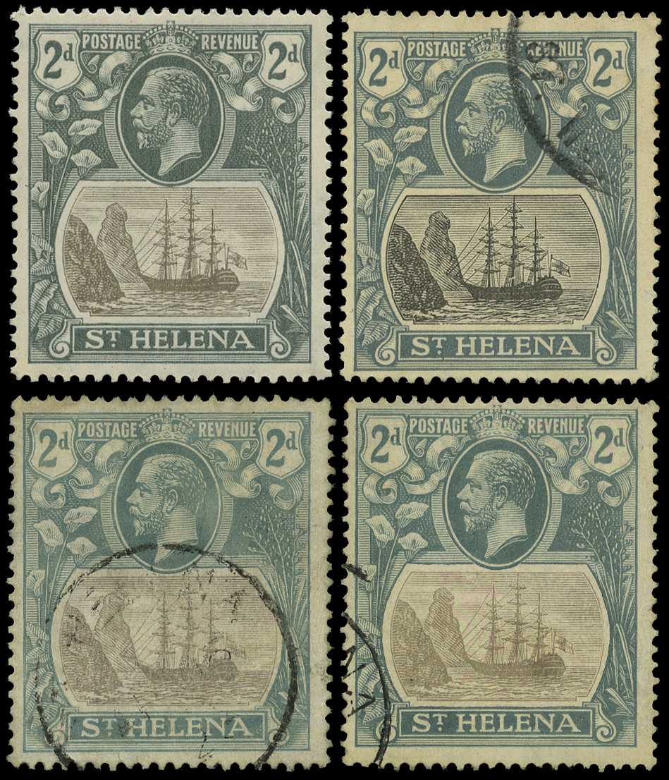 1922-37 Script CA 2d grey and slate,...