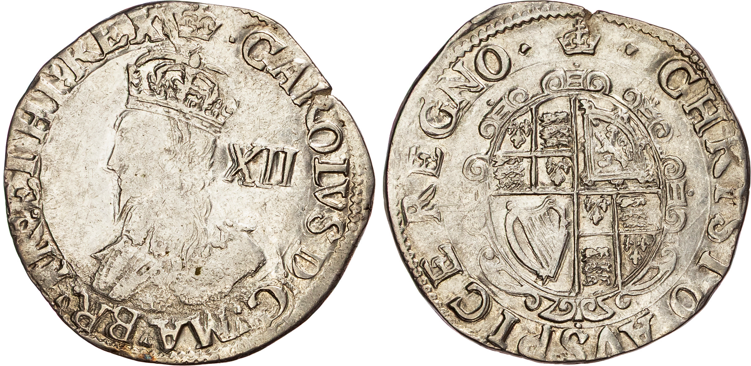 Charles I (1625-1649), AR Shilling, Group D, type 3a, Tower mint (under King), mm. crown (1635-6).