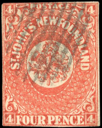 Newfoundland SG 4 4d scarlet-vermilion used
