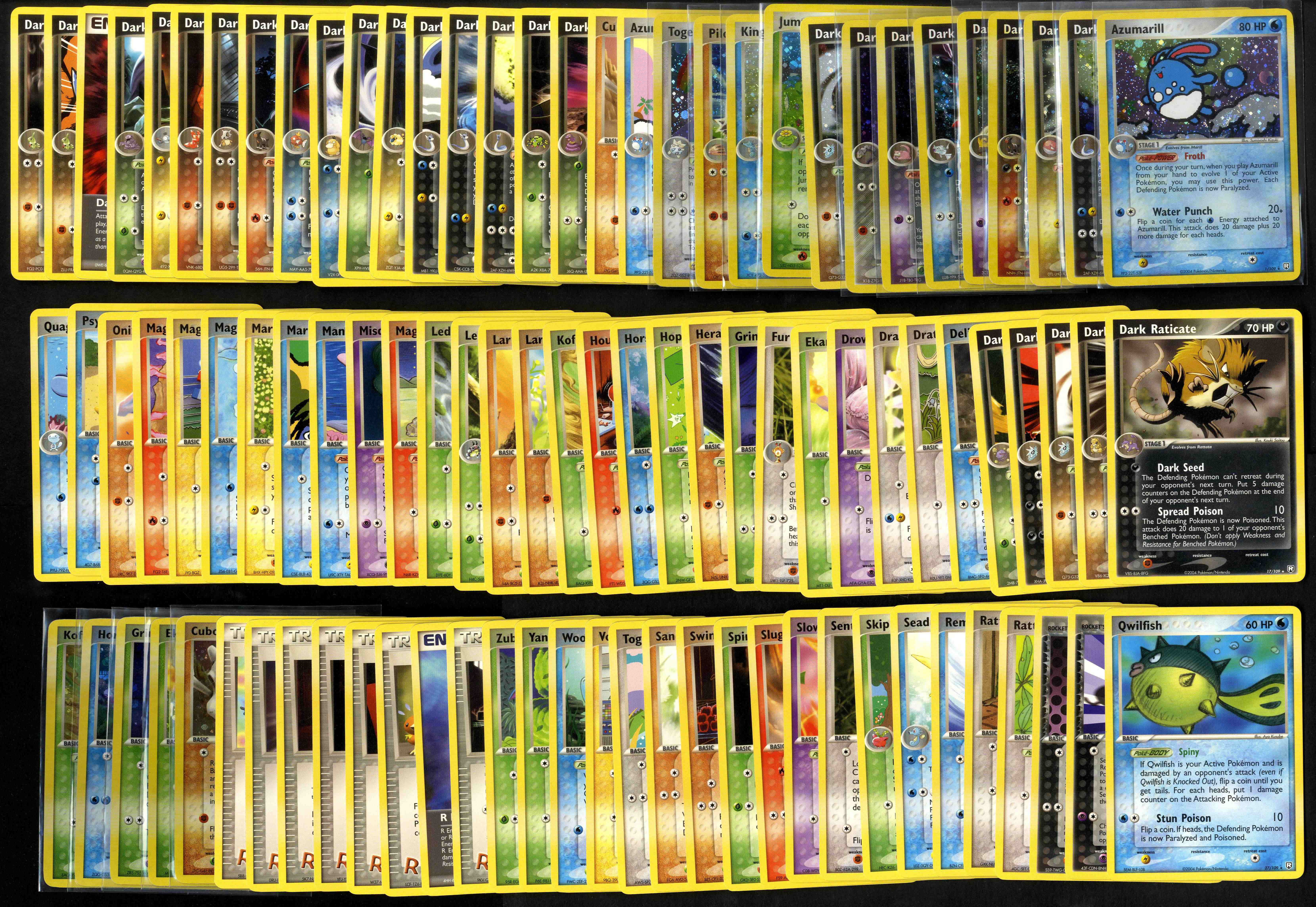 EX Team Rocket Returns - Partially Complete Set - 88/110 + 4 Theme Deck Exclusives + 15 Reverse Holos