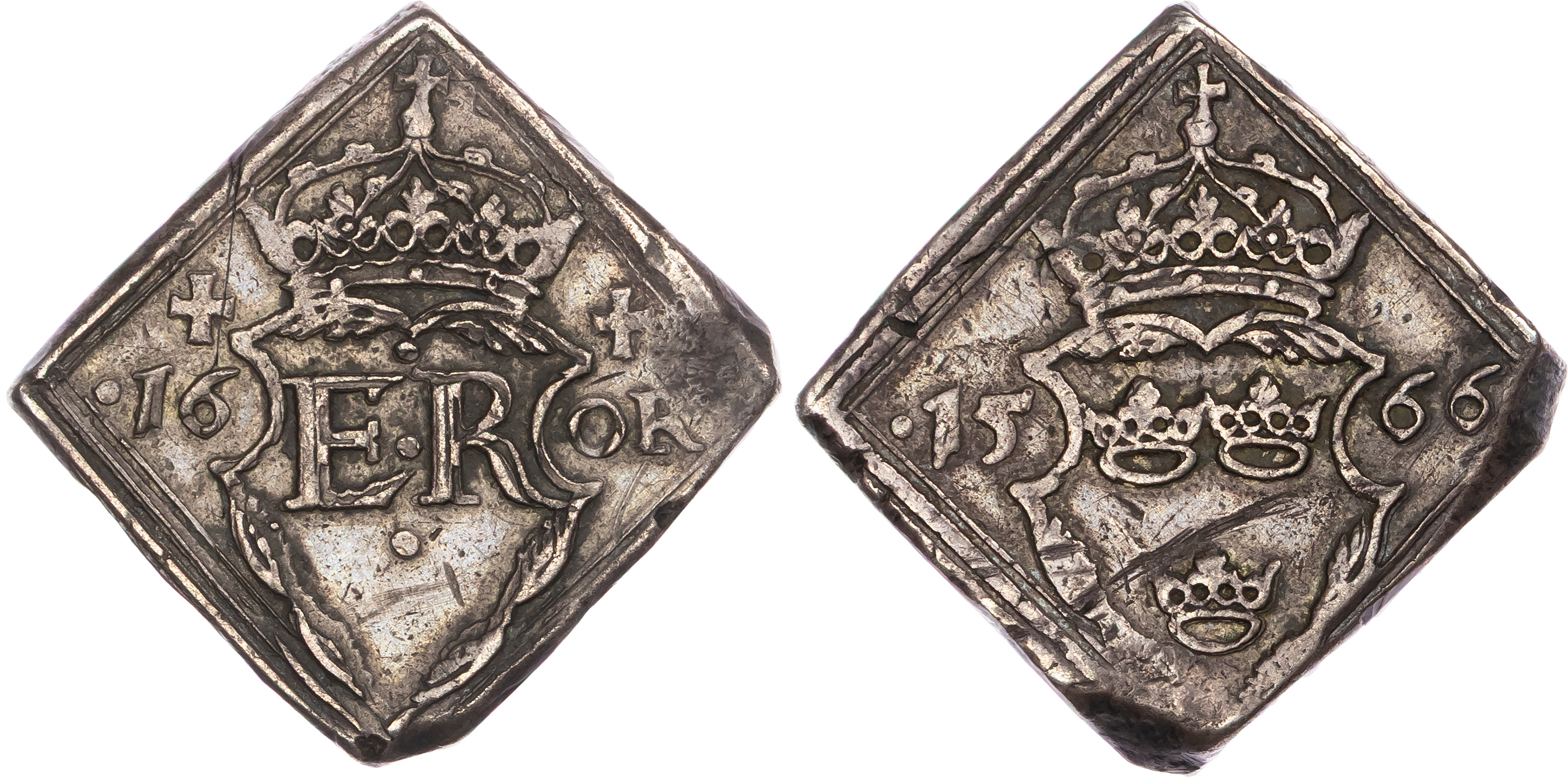 Sweden, Erik XIV (1560-1568), silver 16 Öre Klippe, 1566