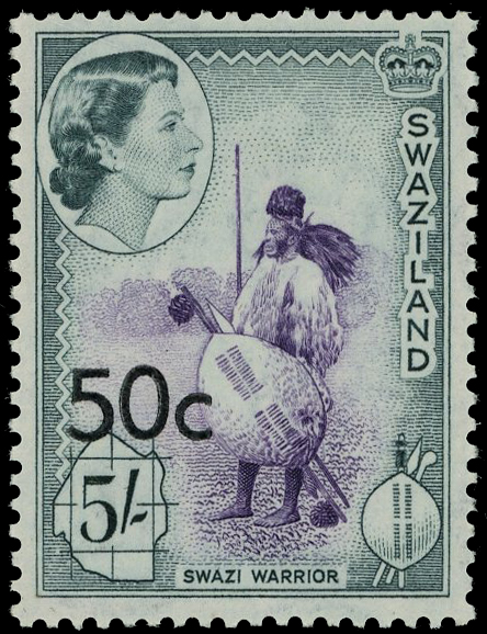 1961 50c on 5s type III, grease spot top...