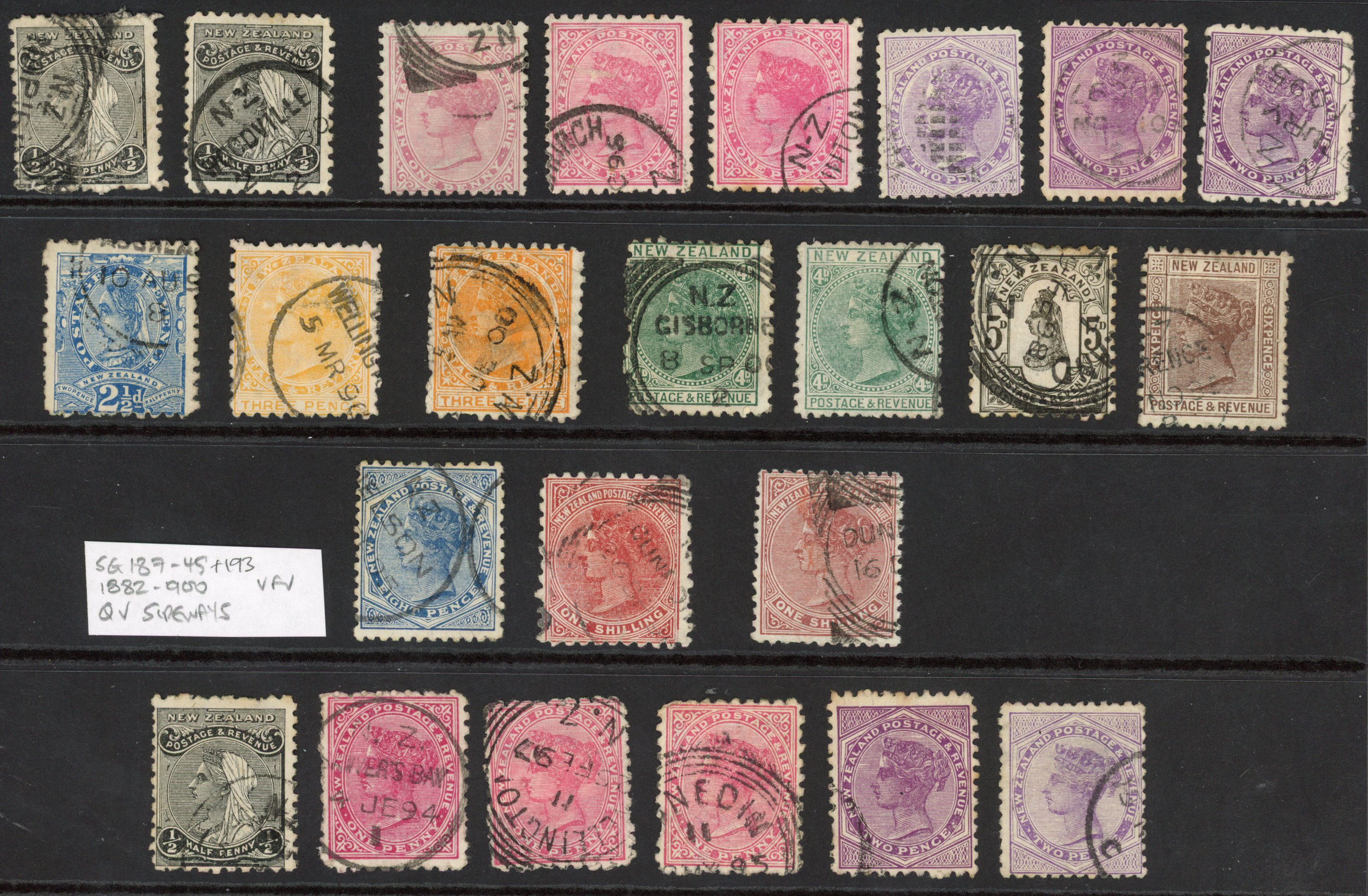 NZ 1898 Pictorials selection