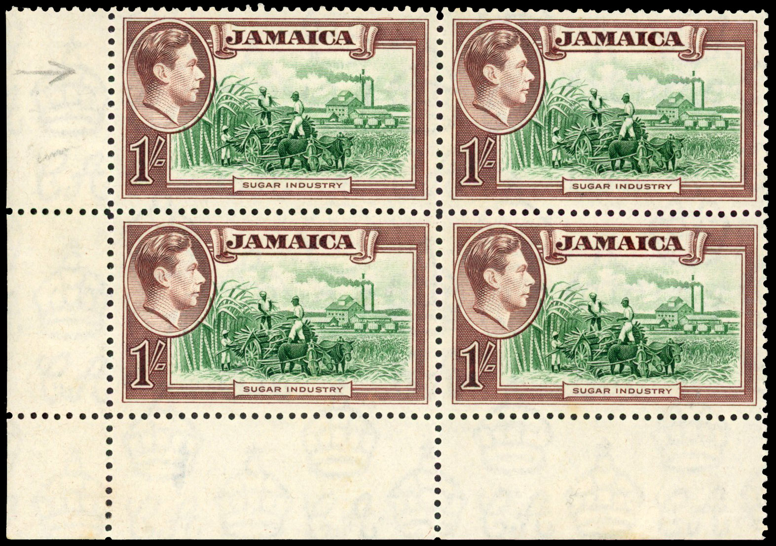 Jamaica SG 130a block mint
