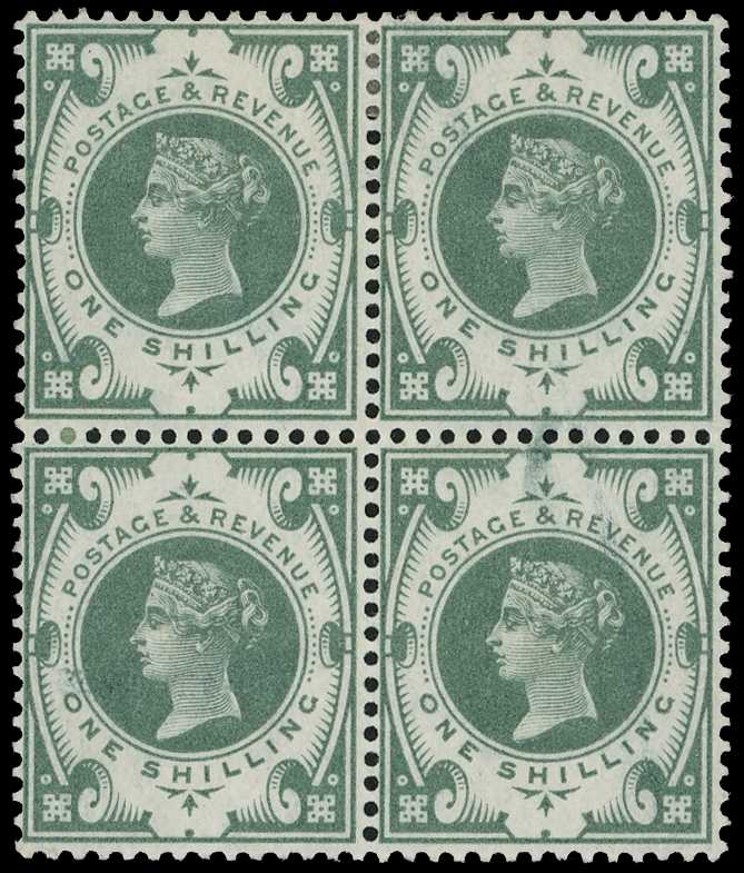 1887 1s dull green. Very fine and fresh...