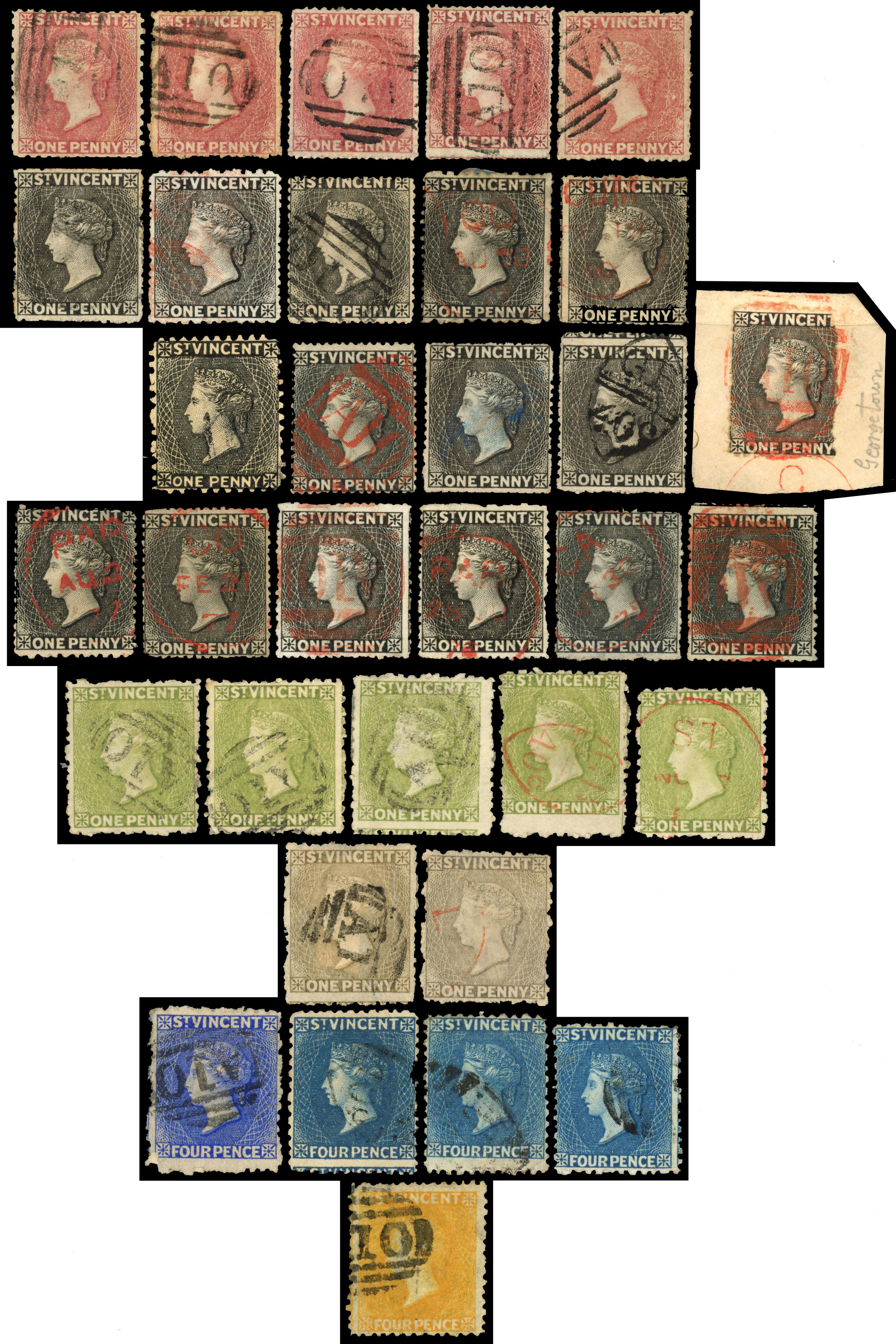 1862-93 attractive used selection of Chalon heads (85) on stock pages