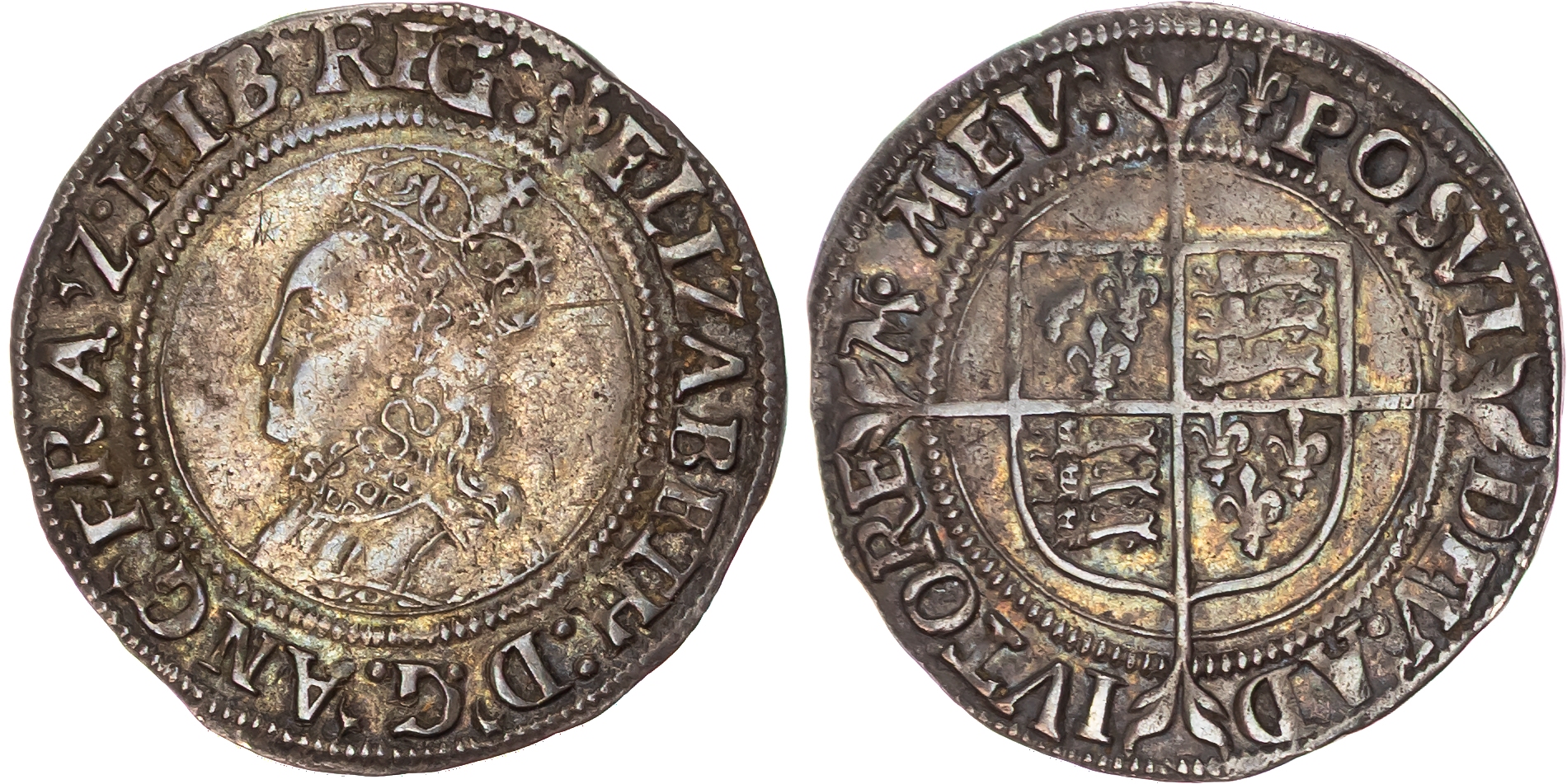 Elizabeth I (1558-1603) Groat, first issue, mintmark lis.