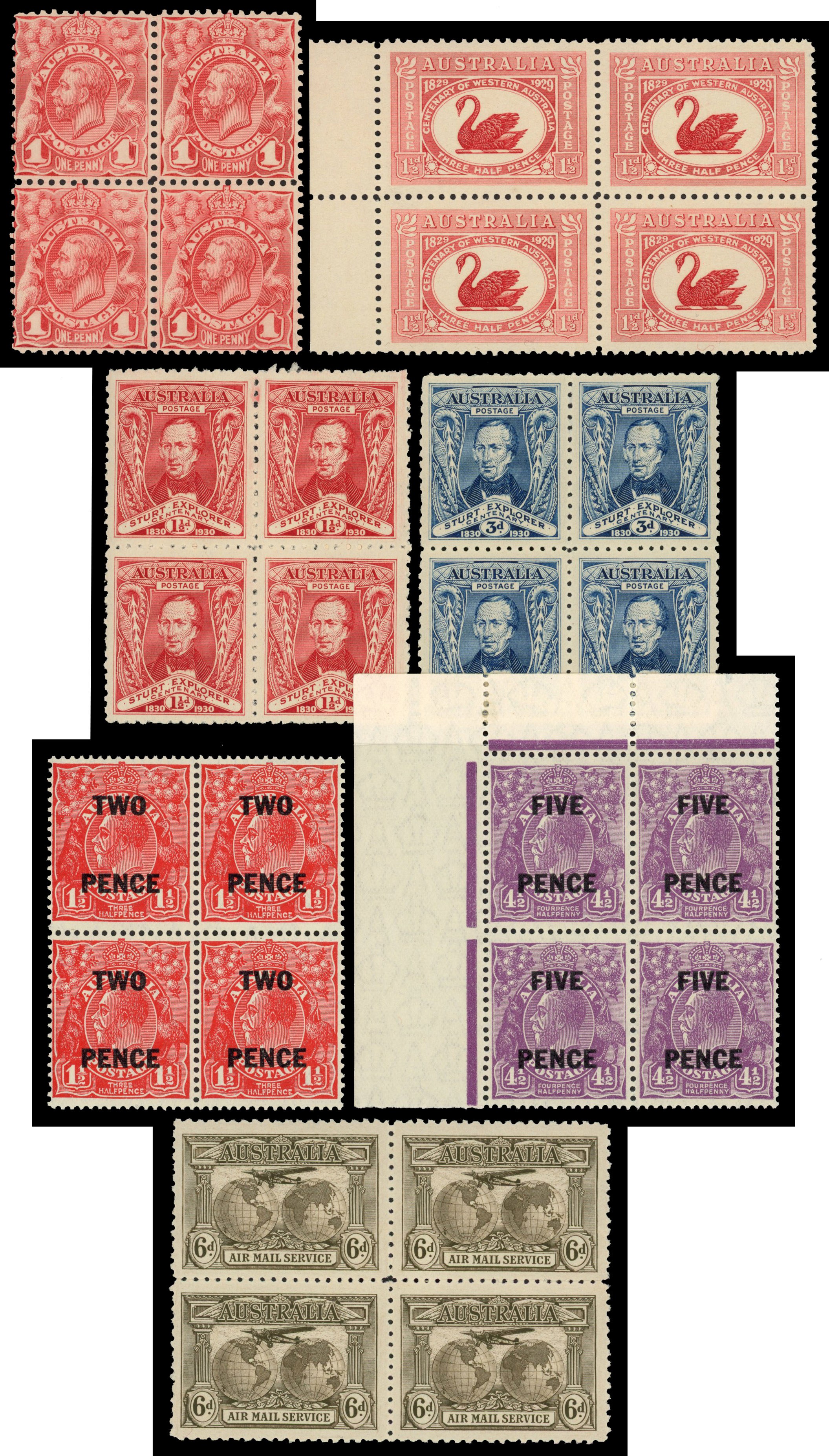 Australia mint accumulation of blocks