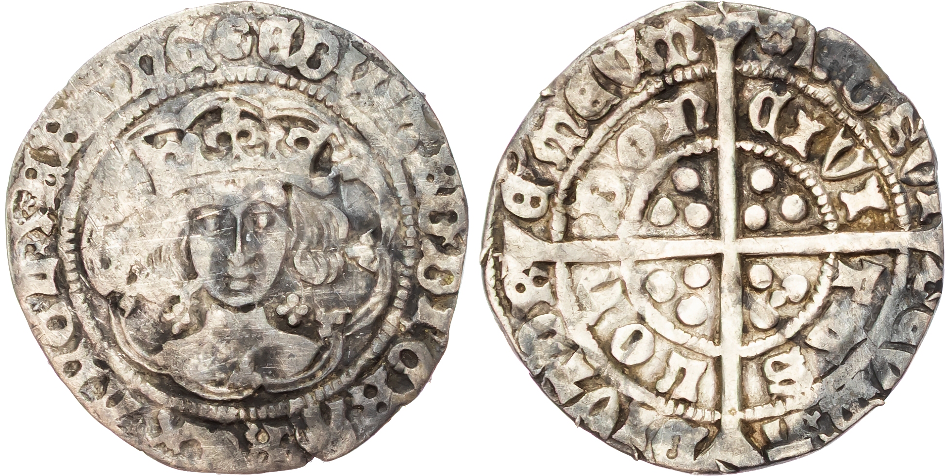 Edward IV (First reign, 1461-147), Light coinage, AR Groat, London, class Vd, mm. rose, (1464-1465).