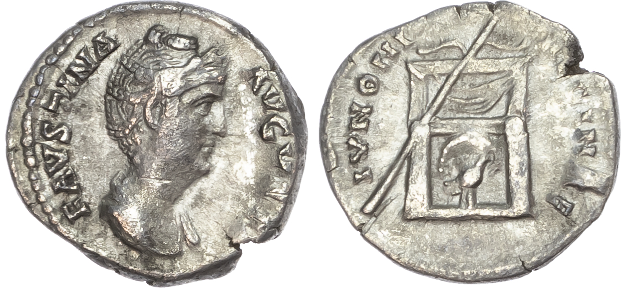 Faustina Senior (Wife of Antoninus Pius) AR Denarius, Rome, AD 139-141, 3.20g. 