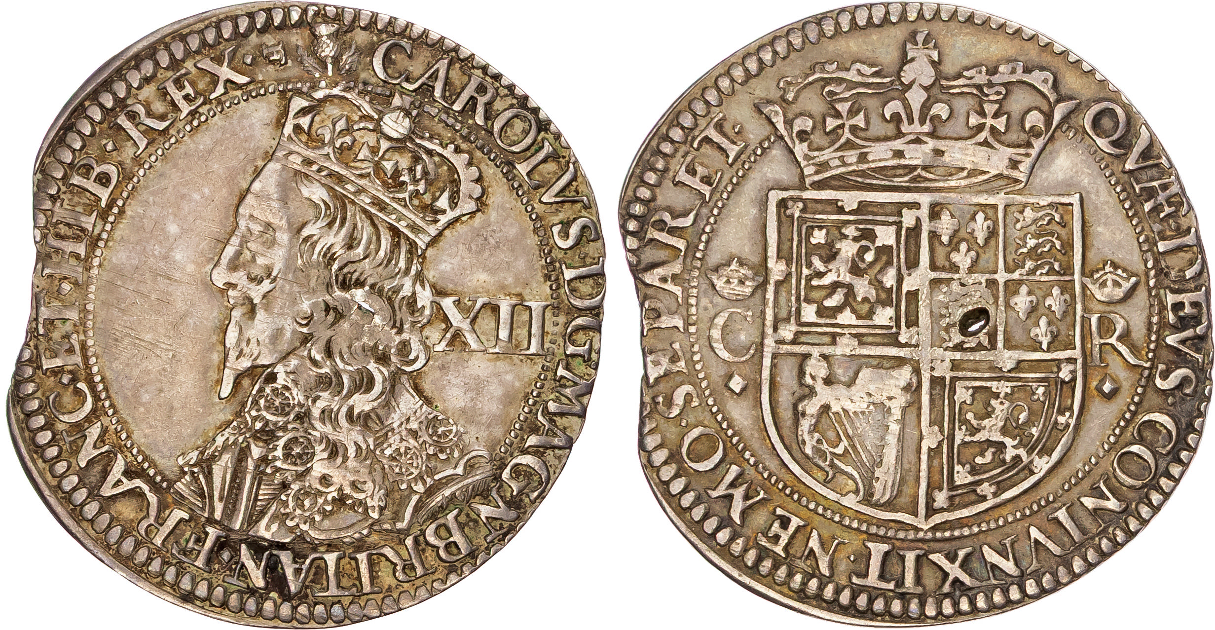 Scotland, Charles I (1625-1649), AR Twelve Shillings, Third Coinage (1637-42), Type IV (Falconer’s Second Issue).
