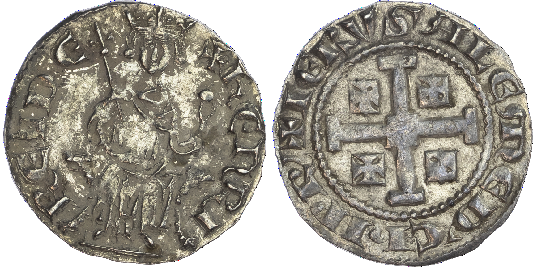 Cyprus, Crusaders, Lusignan Kingdom, Henry II (1285‑1324), silver Gros