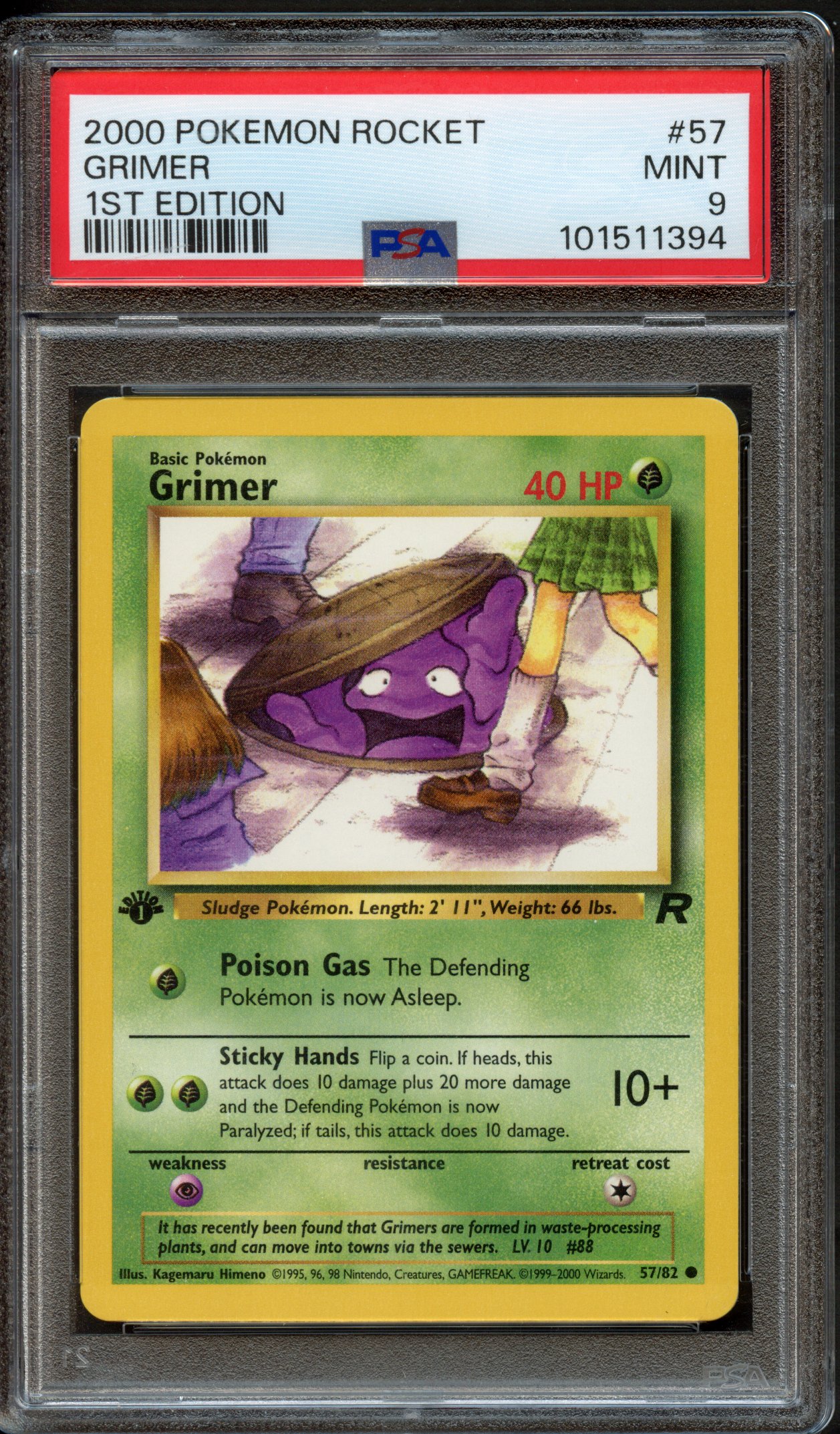 <p>PSA 9 Grimer 1st Edition #57 Team Rocket</p>