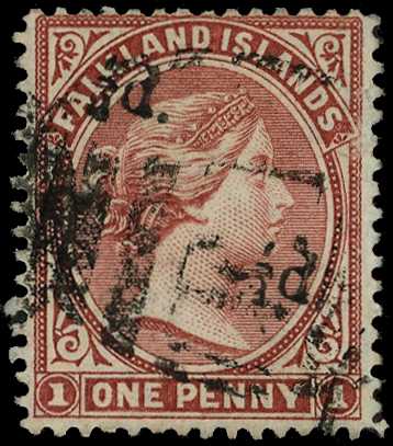 1891 ½d on half of 1d brownish claret...