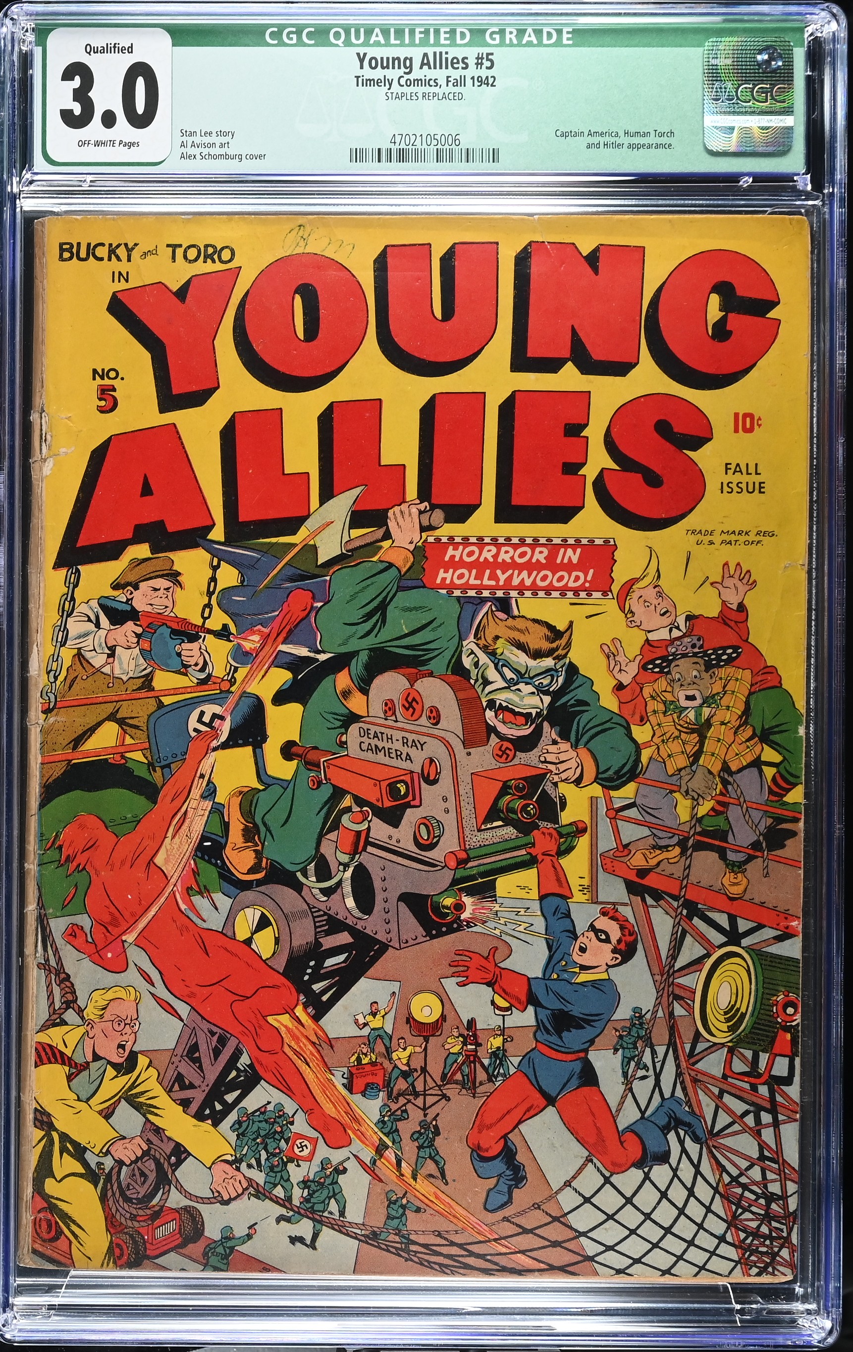Young Allies #5 (Timely, 1942) CGC 3.0 Qualified